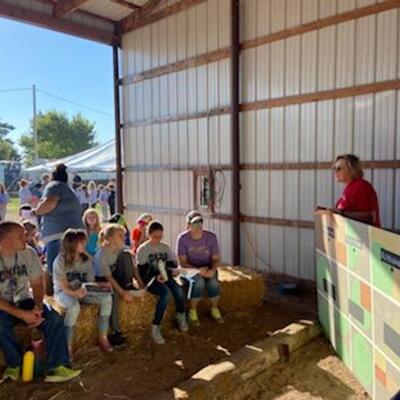 Kids Ag Day for Barton County, Careers in Ag game, September, 2022.