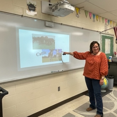 District Manager, Niki Tollefson, providing conservation education in Brown County classrooms.